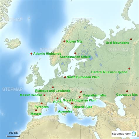 Training and Certification Options for MAP Map Of Mountains In Europe